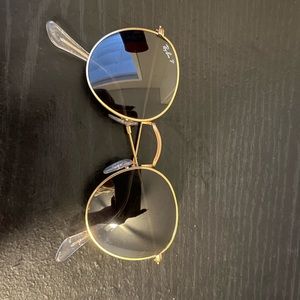 Ray-ban circle sunglasses gold black lenses